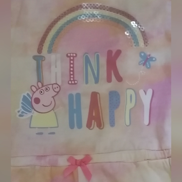 🔥SALE🔥 Peppa Pig Hasbro Toddler Girls Think Happy Rainbow Romper NWT Size 3T - Picture 2 of 7
